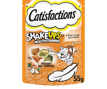 Catisfaction ShakeUps Delizie Cortile 55g - Snack per Gatti Catisfaction ShakeUps Delizie Cortile 55g - Snack per Gatti
